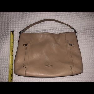 Coach Shoulder Bag - Taupe/Gold